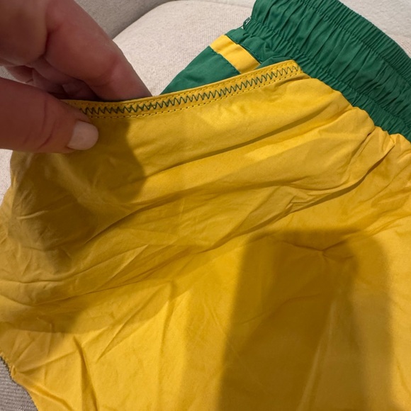 Green&  Yellow  unisex Athletic Shorts( listed under women’s 4 sizing) 💛💚zoom in - Picture 9 of 10